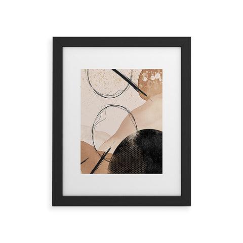 Sheila Wenzel-Ganny Minimalist Black Gold Framed Art Print