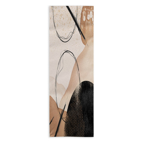 Sheila Wenzel-Ganny Minimalist Black Gold Yoga Towel