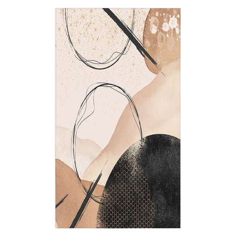 Sheila Wenzel-Ganny Minimalist Black Gold Tablecloth
