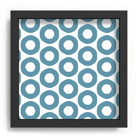 Sheila Wenzel-Ganny Minimalist Blue Grey Dots Recessed Framing Square