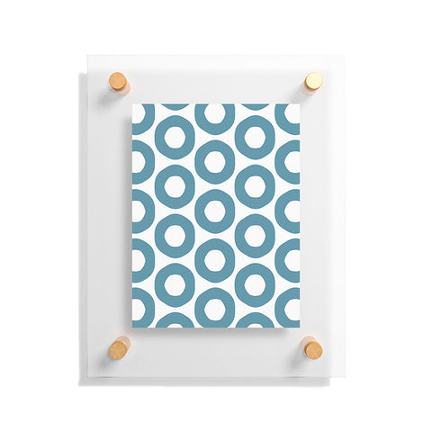 Sheila Wenzel-Ganny Minimalist Blue Grey Dots Floating Acrylic Print