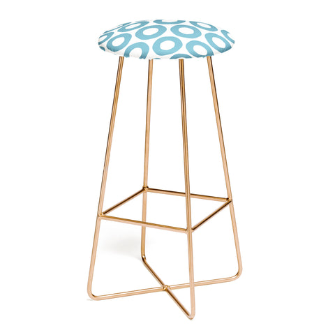 Sheila Wenzel-Ganny Minimalist Blue Grey Dots Bar Stool
