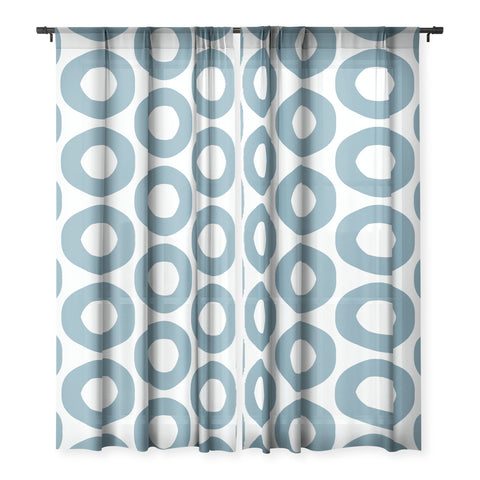 Sheila Wenzel-Ganny Minimalist Blue Grey Dots Sheer Non Repeat
