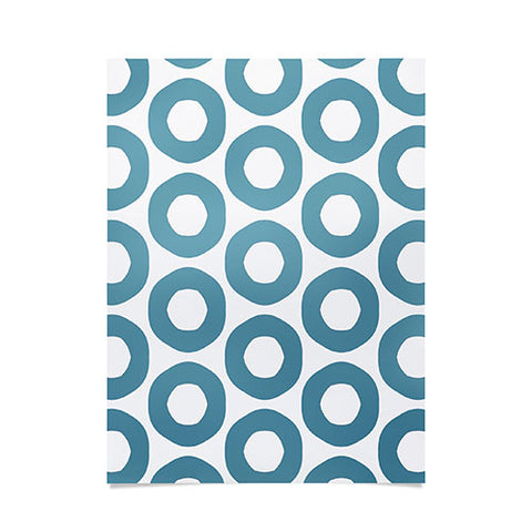Sheila Wenzel-Ganny Minimalist Blue Grey Dots Poster