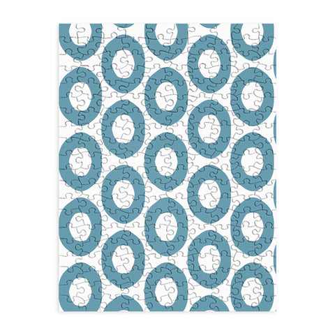 Sheila Wenzel-Ganny Minimalist Blue Grey Dots Puzzle