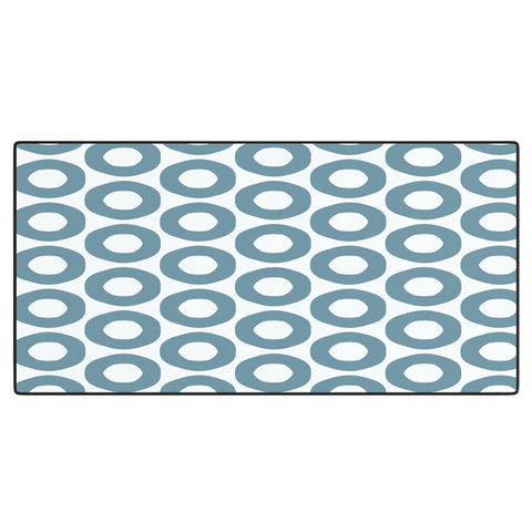 Sheila Wenzel-Ganny Minimalist Blue Grey Dots Desk Mat