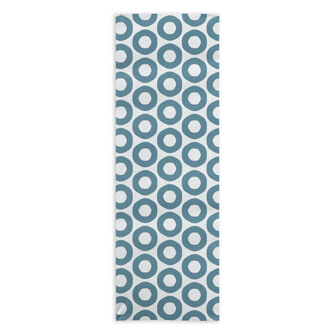 Sheila Wenzel-Ganny Minimalist Blue Grey Dots Yoga Towel