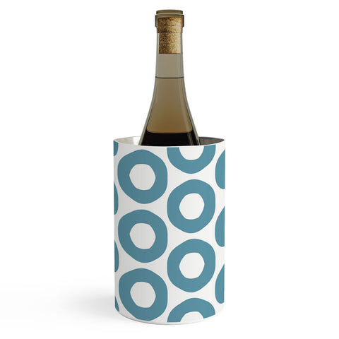 Sheila Wenzel-Ganny Minimalist Blue Grey Dots Wine Chiller