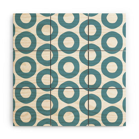 Sheila Wenzel-Ganny Minimalist Blue Grey Dots Wood Wall Mural