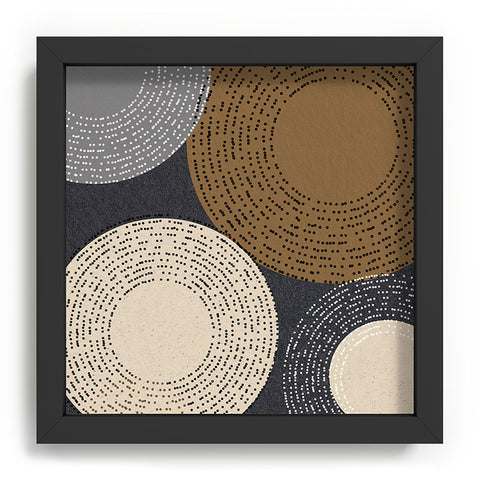 Sheila Wenzel-Ganny Minimalist Brown Circles Recessed Framing Square