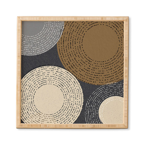 Sheila Wenzel-Ganny Minimalist Brown Circles Framed Wall Art