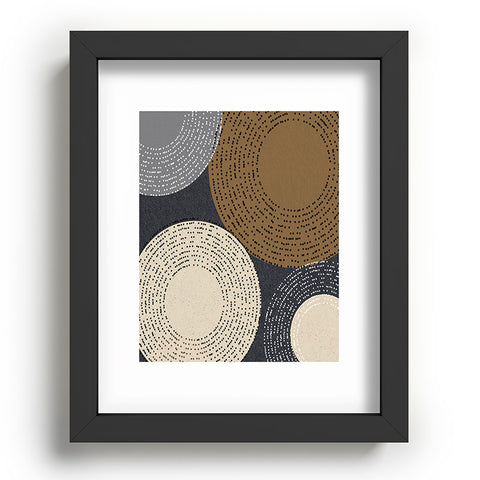Sheila Wenzel-Ganny Minimalist Brown Circles Recessed Framing Rectangle