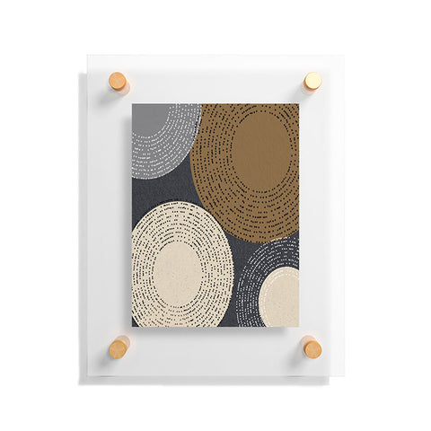 Sheila Wenzel-Ganny Minimalist Brown Circles Floating Acrylic Print