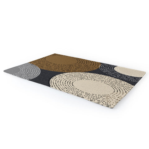 Sheila Wenzel-Ganny Minimalist Brown Circles Area Rug