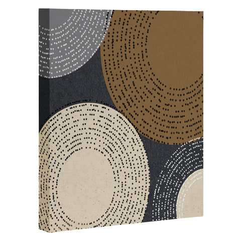 Sheila Wenzel-Ganny Minimalist Brown Circles Art Canvas