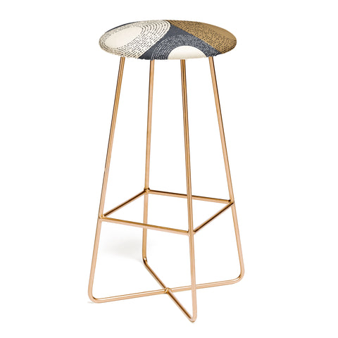 Sheila Wenzel-Ganny Minimalist Brown Circles Bar Stool