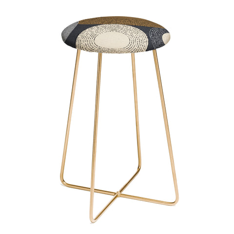 Sheila Wenzel-Ganny Minimalist Brown Circles Counter Stool