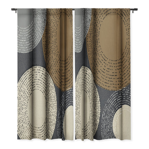 Sheila Wenzel-Ganny Minimalist Brown Circles Blackout Non Repeat