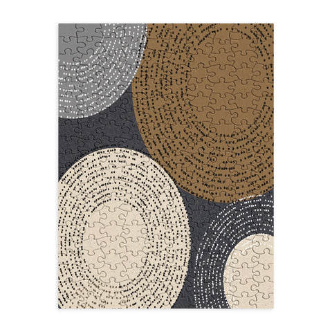 Sheila Wenzel-Ganny Minimalist Brown Circles Puzzle