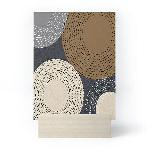 Sheila Wenzel-Ganny Minimalist Brown Circles Mini Art Print