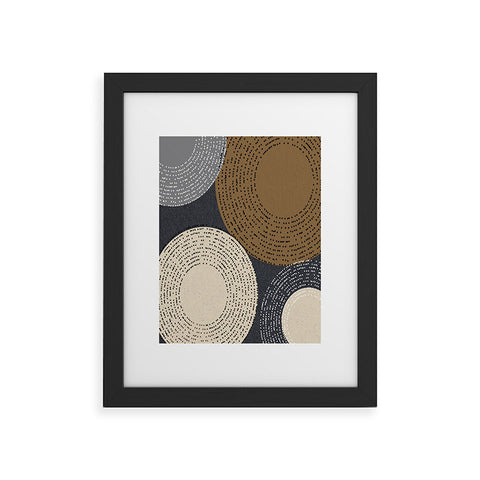 Sheila Wenzel-Ganny Minimalist Brown Circles Framed Art Print