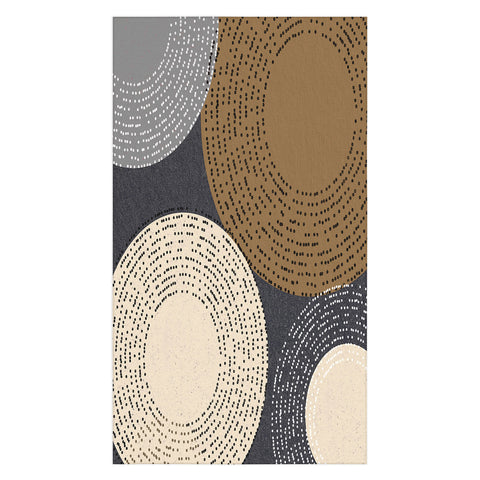 Sheila Wenzel-Ganny Minimalist Brown Circles Tablecloth