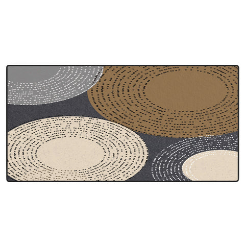 Sheila Wenzel-Ganny Minimalist Brown Circles Desk Mat