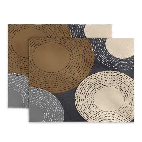 Sheila Wenzel-Ganny Minimalist Brown Circles Placemat