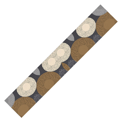 Sheila Wenzel-Ganny Minimalist Brown Circles Table Runner
