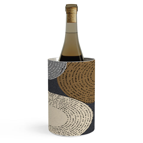 Sheila Wenzel-Ganny Minimalist Brown Circles Wine Chiller