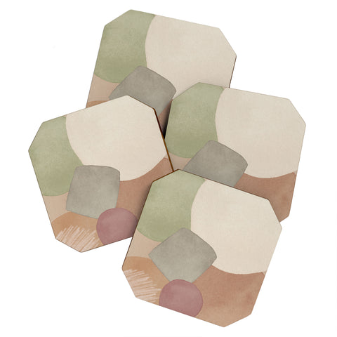 Sheila Wenzel-Ganny Minimalist Soft Geo Coaster Set