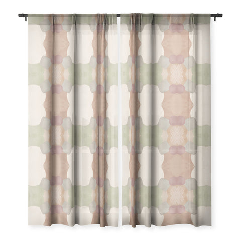 Sheila Wenzel-Ganny Minimalist Soft Geo Sheer Window Curtain