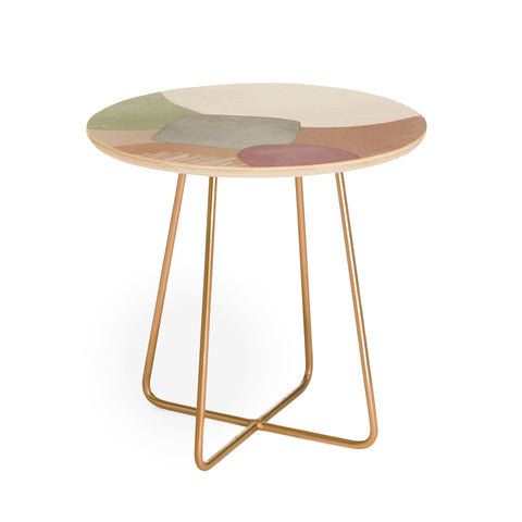 Sheila Wenzel-Ganny Minimalist Soft Geo Round Side Table