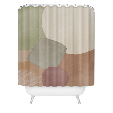 Sheila Wenzel-Ganny Minimalist Soft Geo Shower Curtain