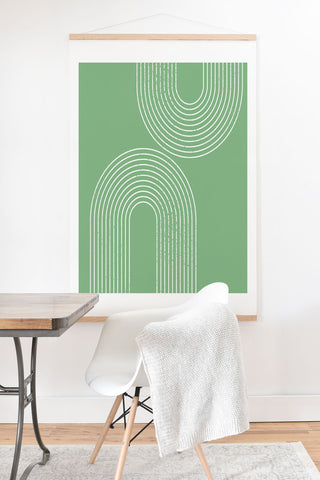 Sheila Wenzel-Ganny Mint Green Minimalist Art Print And Hanger