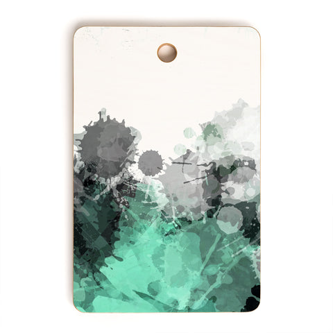 Sheila Wenzel-Ganny Mint Green Paint Splatter Abstract Cutting Board Rectangle