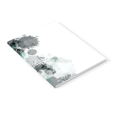 Sheila Wenzel-Ganny Mint Green Paint Splatter Abstract Notebook