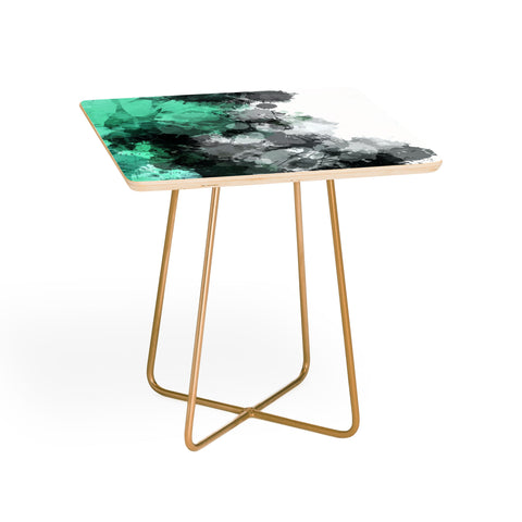 Sheila Wenzel-Ganny Mint Green Paint Splatter Abstract Side Table