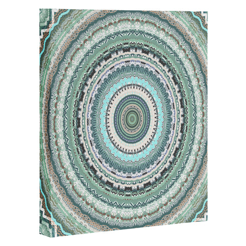 Sheila Wenzel-Ganny Minty Green Mandala Art Canvas