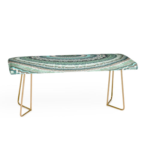 Sheila Wenzel-Ganny Minty Green Mandala Bench