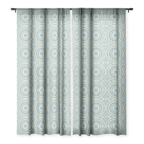 Sheila Wenzel-Ganny Minty Green Mandala Sheer Window Curtain