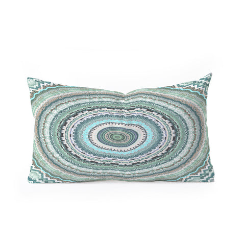 Sheila Wenzel-Ganny Minty Green Mandala Oblong Throw Pillow
