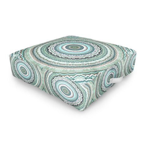 Sheila Wenzel-Ganny Minty Green Mandala Outdoor Floor Cushion
