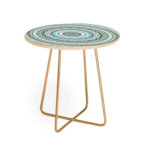 Sheila Wenzel-Ganny Minty Green Mandala Round Side Table