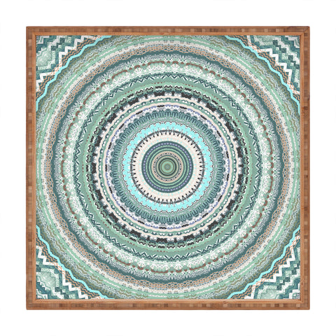 Sheila Wenzel-Ganny Minty Green Mandala Square Tray