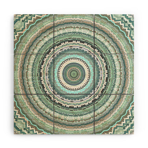 Sheila Wenzel-Ganny Minty Green Mandala Wood Wall Mural