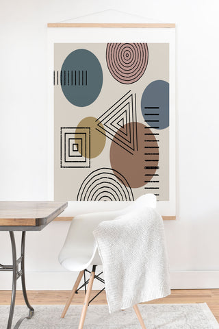 Sheila Wenzel-Ganny Mix It Up Geo Pattern Art Print And Hanger