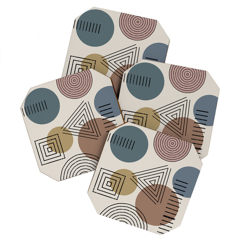 Sheila Wenzel-Ganny Mix It Up Geo Pattern Coaster Set