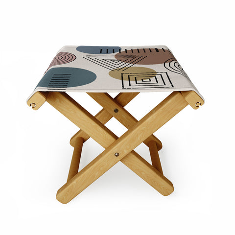 Sheila Wenzel-Ganny Mix It Up Geo Pattern Folding Stool