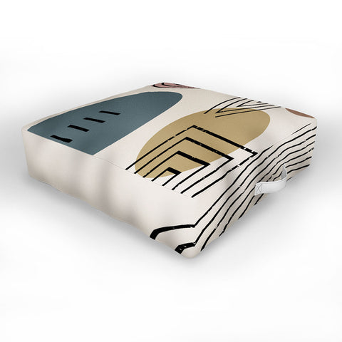 Sheila Wenzel-Ganny Mix It Up Geo Pattern Outdoor Floor Cushion